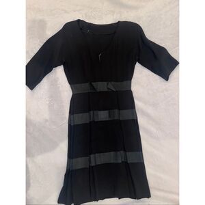 Julie Clark size M women’s black dress with bows vintage dress